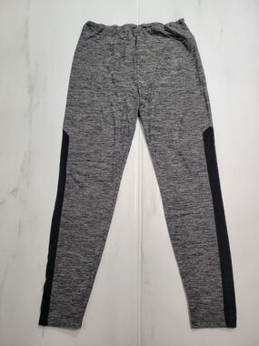 No Boundaries Gray Heather Jogger Pants with Black Side Panels